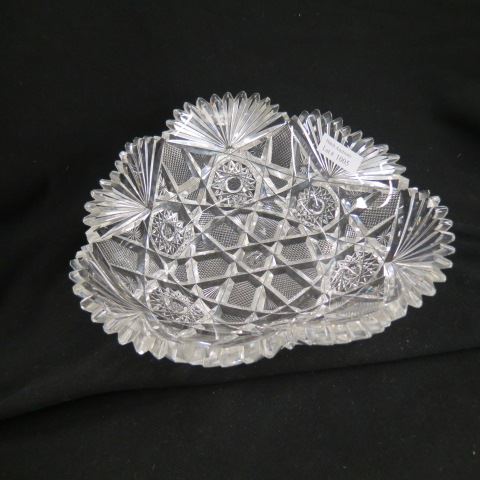 Appraisal: Cut Glass Bowl clover shape brilliant period