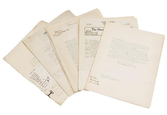 Appraisal: Hunter DARD Important Collection of Correspondance Typed Letters Signed most