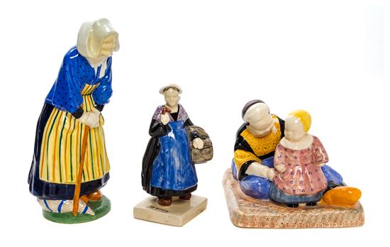 Appraisal: Sale Lot A Collection of Quimper Pottery Figures comprising an