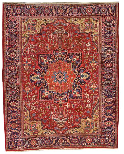 Appraisal: A Heriz carpet Northwest Persia circa size approximately ft in