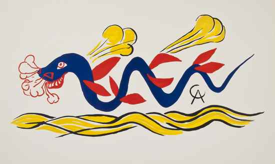 Appraisal: Alexander Calder - Dragon Fly lithograph printed in colours from