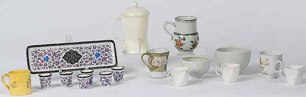 Appraisal: Assorted Porcelain Tea Cups Plus th century an assembled group