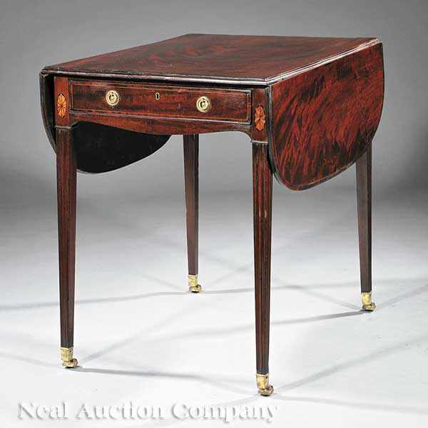 Appraisal: A George III Inlaid Mahogany Pembroke Table late th c