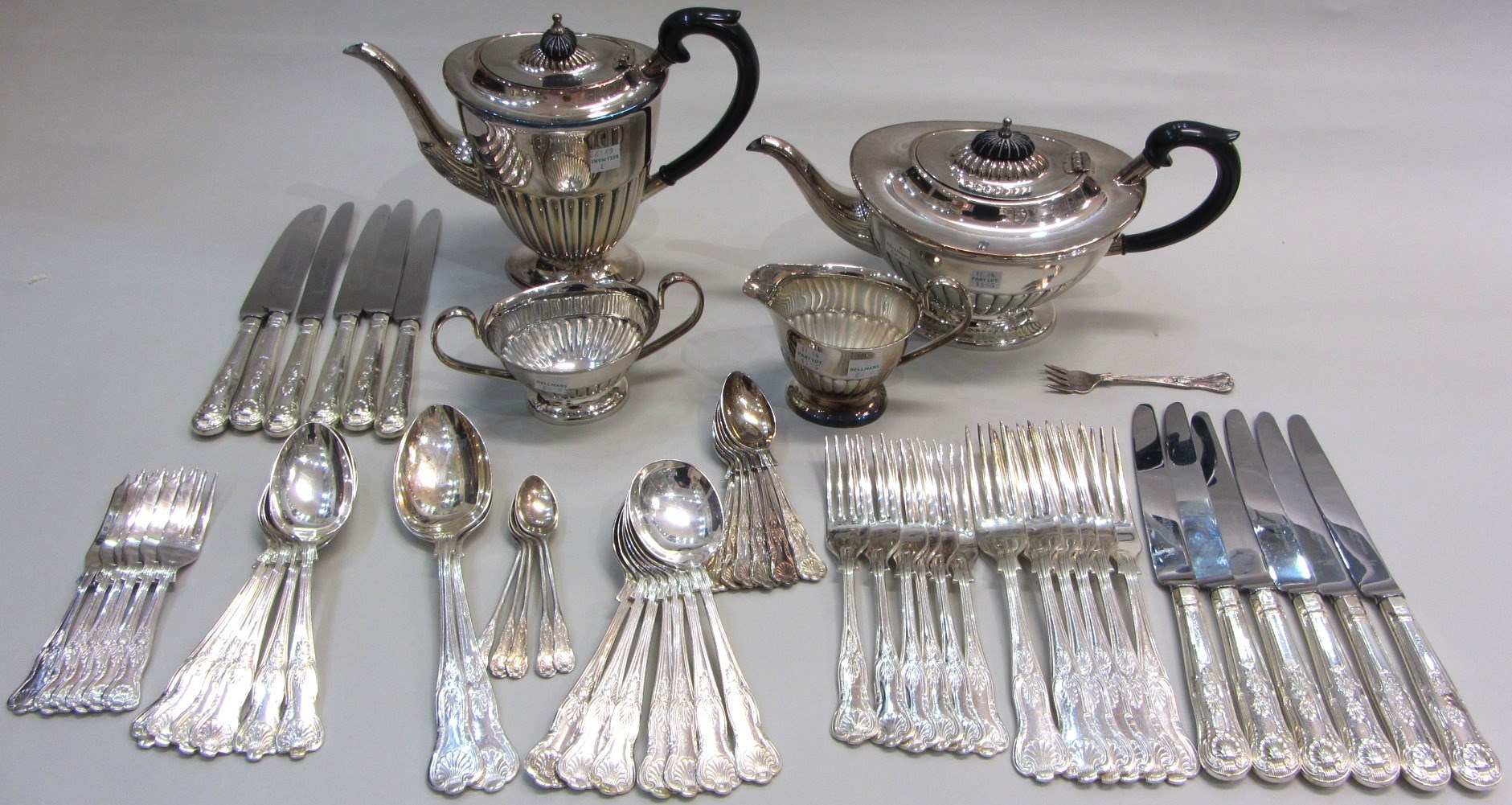 Appraisal: A plated four piece tea and coffee set comprising a