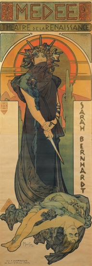 Appraisal: ALPHONSE MUCHA - MEDEE SARAH BERNHARDT x inches x cm