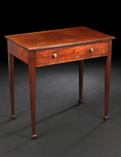 Appraisal: George III-Style Mahogany Side Table late th century the rectangular