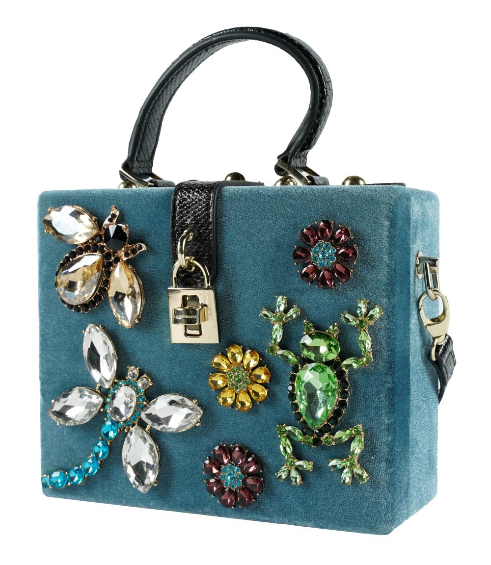 Appraisal: DOLCE GABBANA EMBELLISHED BOX BAG overall inches with straps inches