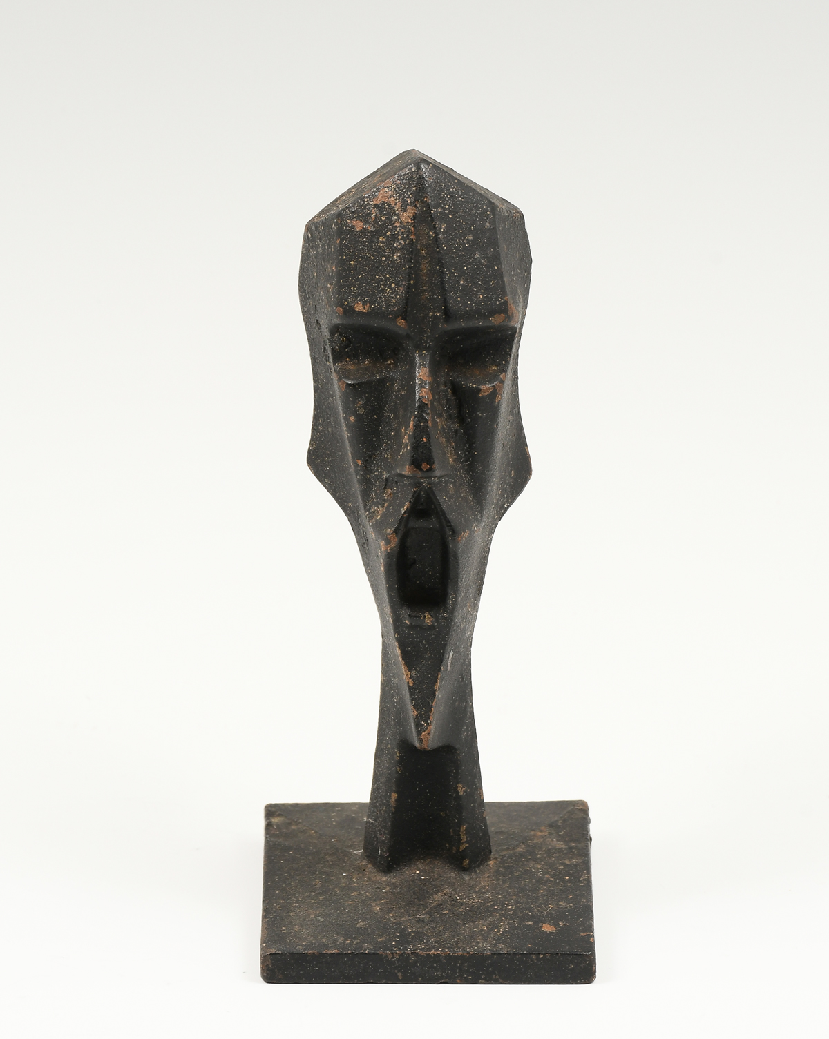 Appraisal: MODERNIST MID-CENTURY PORTRAIT BUST BRONZE Shrieking Head of Man ''