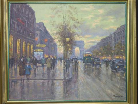 Appraisal: EMILE BOYER FRENCH - CHAMPS ELYSEES Oil on canvas x