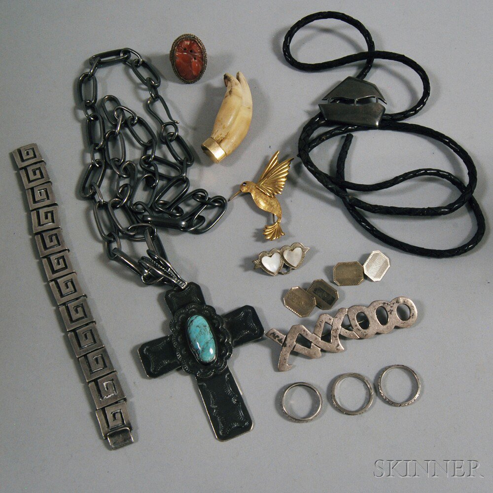 Appraisal: Small Group of Mostly Silver Jewelry a sterling silver and