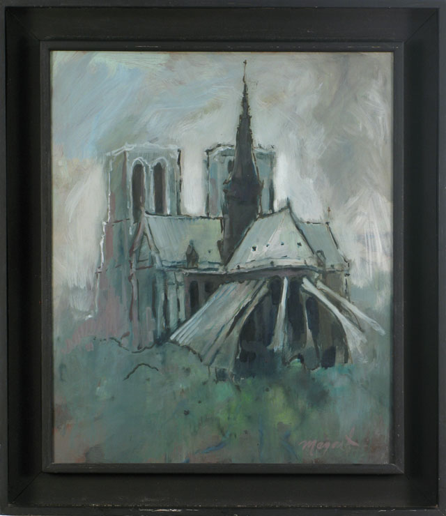 Appraisal: JERRY VAN MEGERT OIL ON MASONITE American born Notre Dame