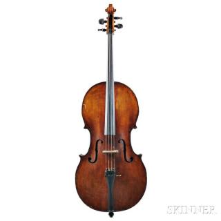 Appraisal: Seven-eighths Size Bohemian Violoncello unlabeled length of back mm with