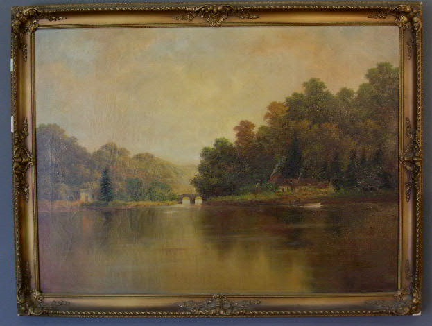 Appraisal: Drew Paul American th c oil on canvas landscape painting