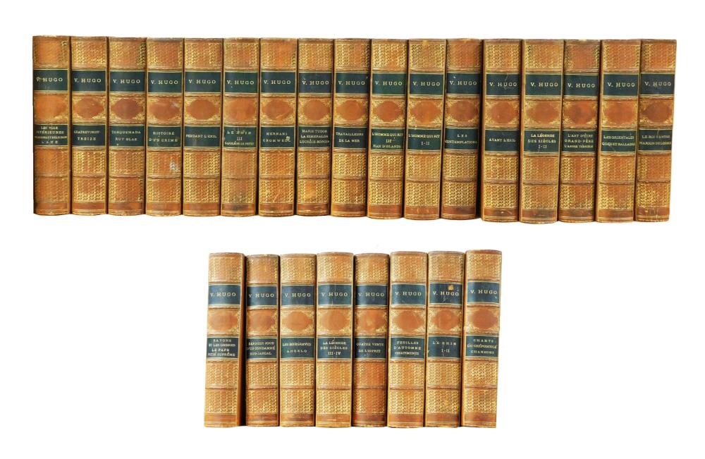 Appraisal: BOOKS Victor Hugo set works of Paris ca volumes tan