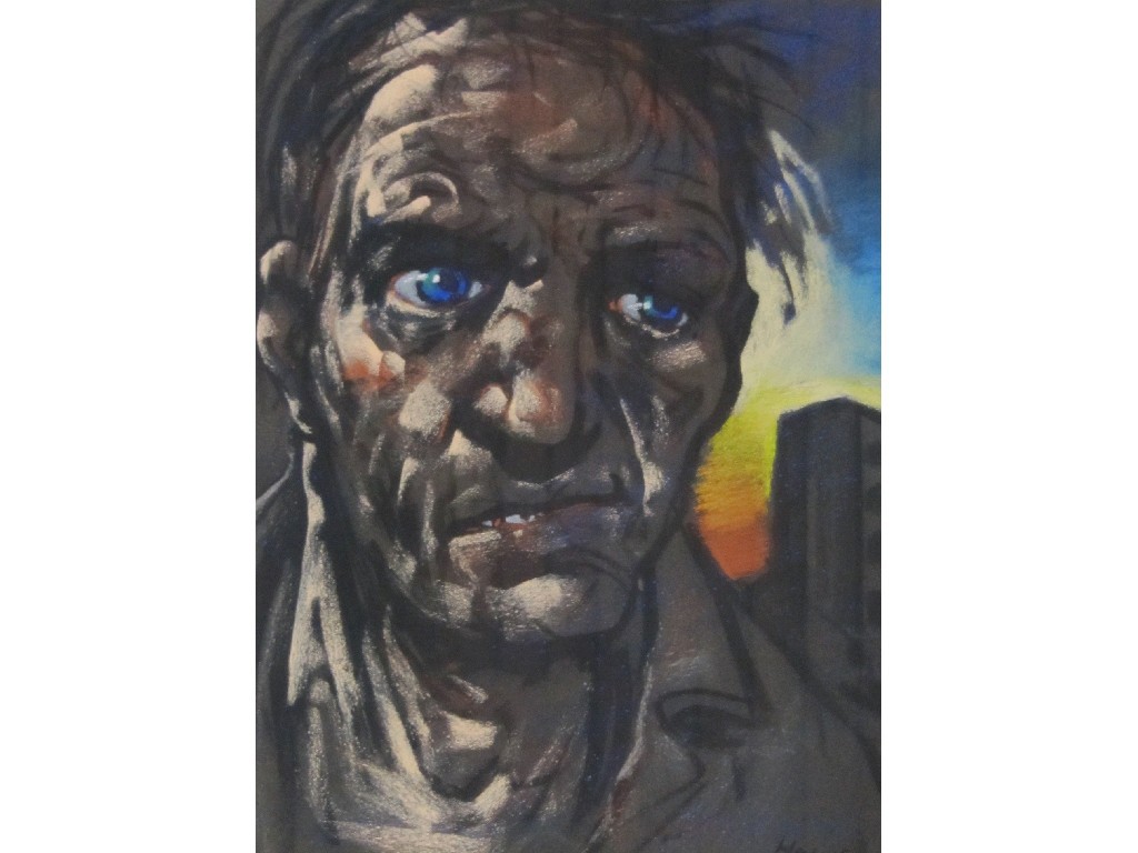 Appraisal: PETER HOWSON b Pastel 'Head' signed x