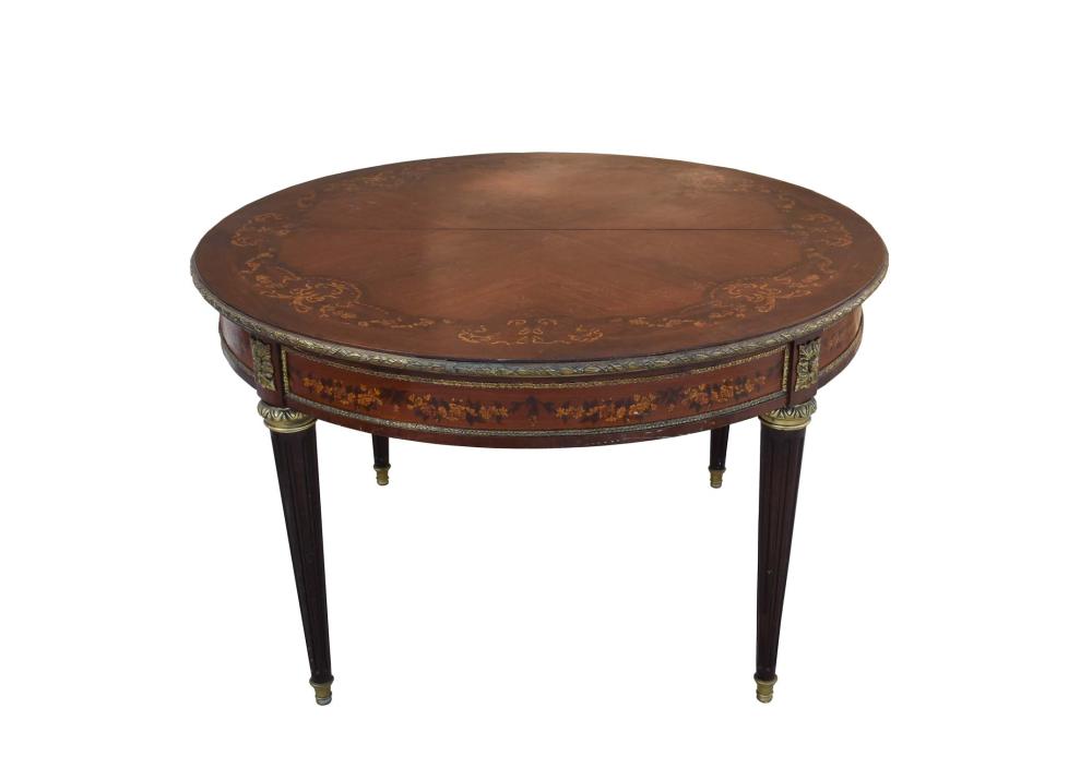 Appraisal: LOUIS XVI STYLE MAHOGANY DINING TABLEFirst half th Century The