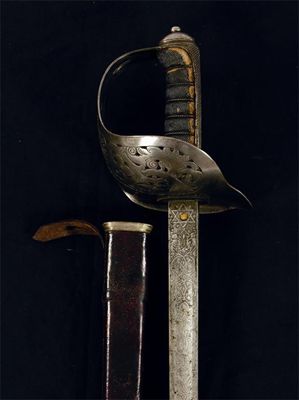 Appraisal: A Victorian Officer's dress sword the etched blade by Robt