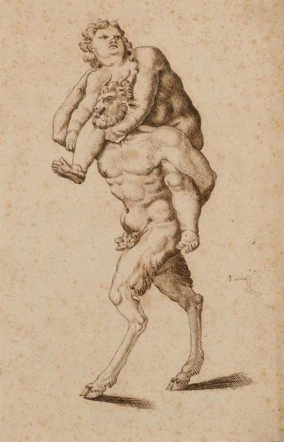 Appraisal: ITALIAN TH CENTURY Satyr carrying a child on his shoulders