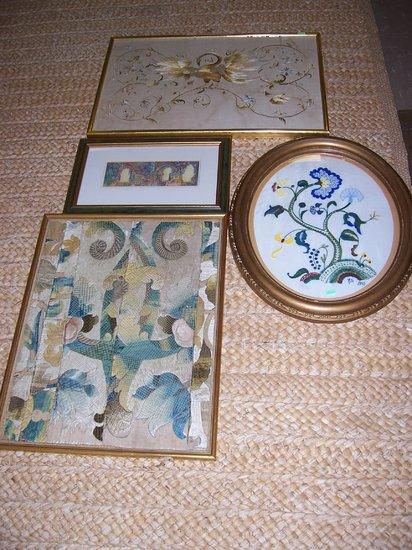 Appraisal: A silk needlework picture of a phoenix cm x cm