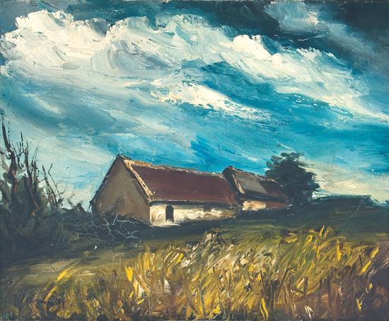 Appraisal: MAURICE DE VLAMINCK French - Cottage in Flanders oil on