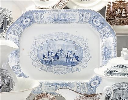 Appraisal: Medium blue transferware platter james and thomas edwards burslem -