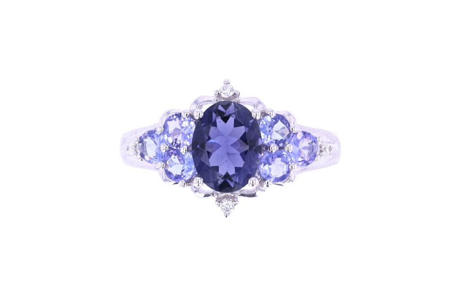 Appraisal: Iolite Tanzanite Diamond k White Gold Ring Featured in this