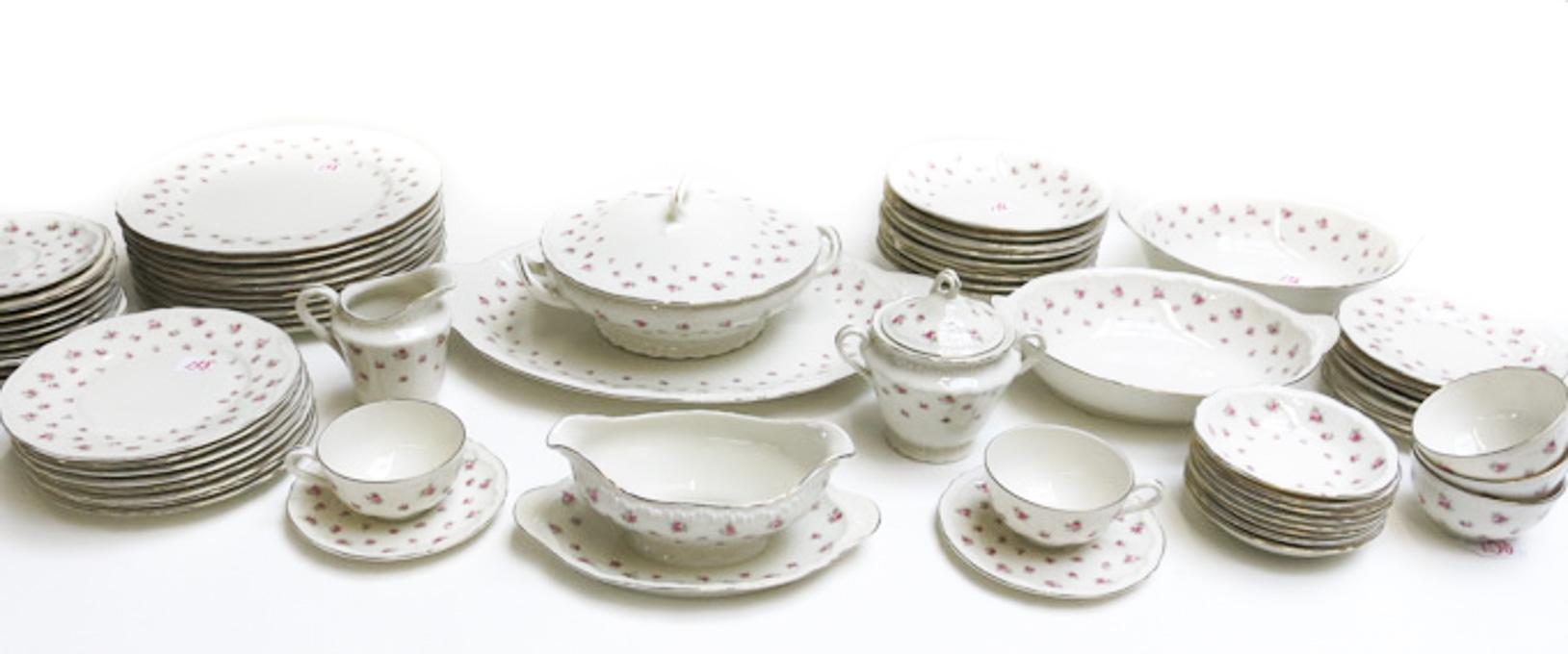 Appraisal: THEODORE HAVILAND GEORGIA CHINA SET seventy-one pieces comprised of dinner