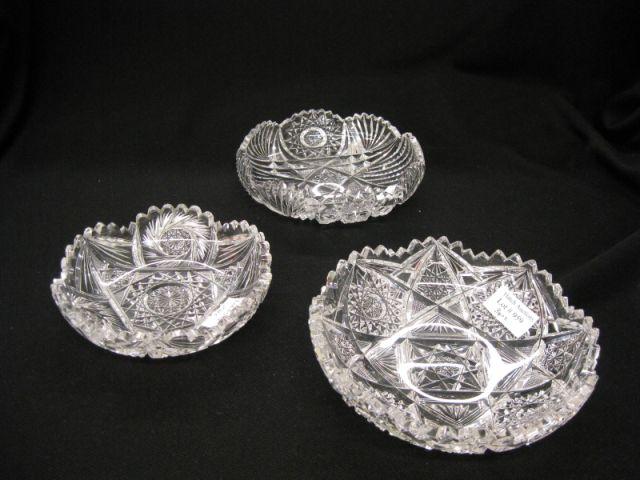 Appraisal: pcs Brilliant Period Cut Glass Dishes to various designs