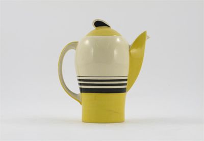 Appraisal: A Susie Cooper Kestrel teapot decorated in cream yellow and