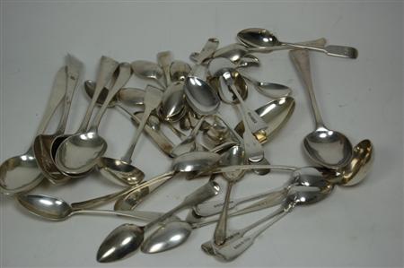 Appraisal: A large group of Scottish flatware to include tablespoons teaspoons