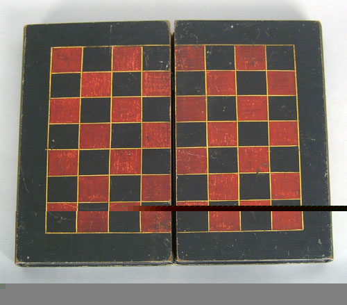 Appraisal: Red and black folding gameboard x open