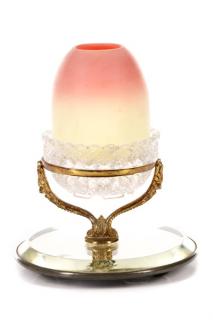 Appraisal: Clarke's Fairy Lamp on Ormolu Mirrored Plateau Samuel Clarke English