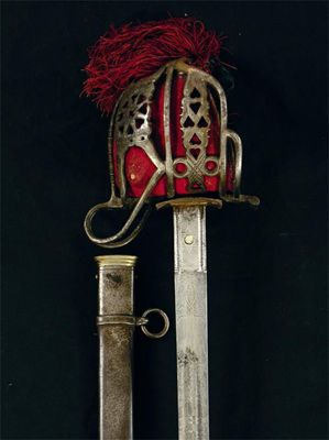 Appraisal: A highland Officer's broadsword with double fullered blade by J