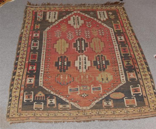 Appraisal: A Semi-antique Shirvan Rug Worn ' x '