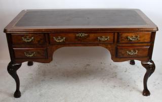 Appraisal: Chippendale style desk with leather top Chippendale style desk with