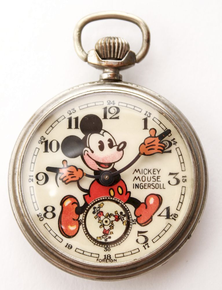 Appraisal: Mickey Mouse Ingersoll Vintage Pocket Watch Ingersoll 'Mickey Mouse' vintage