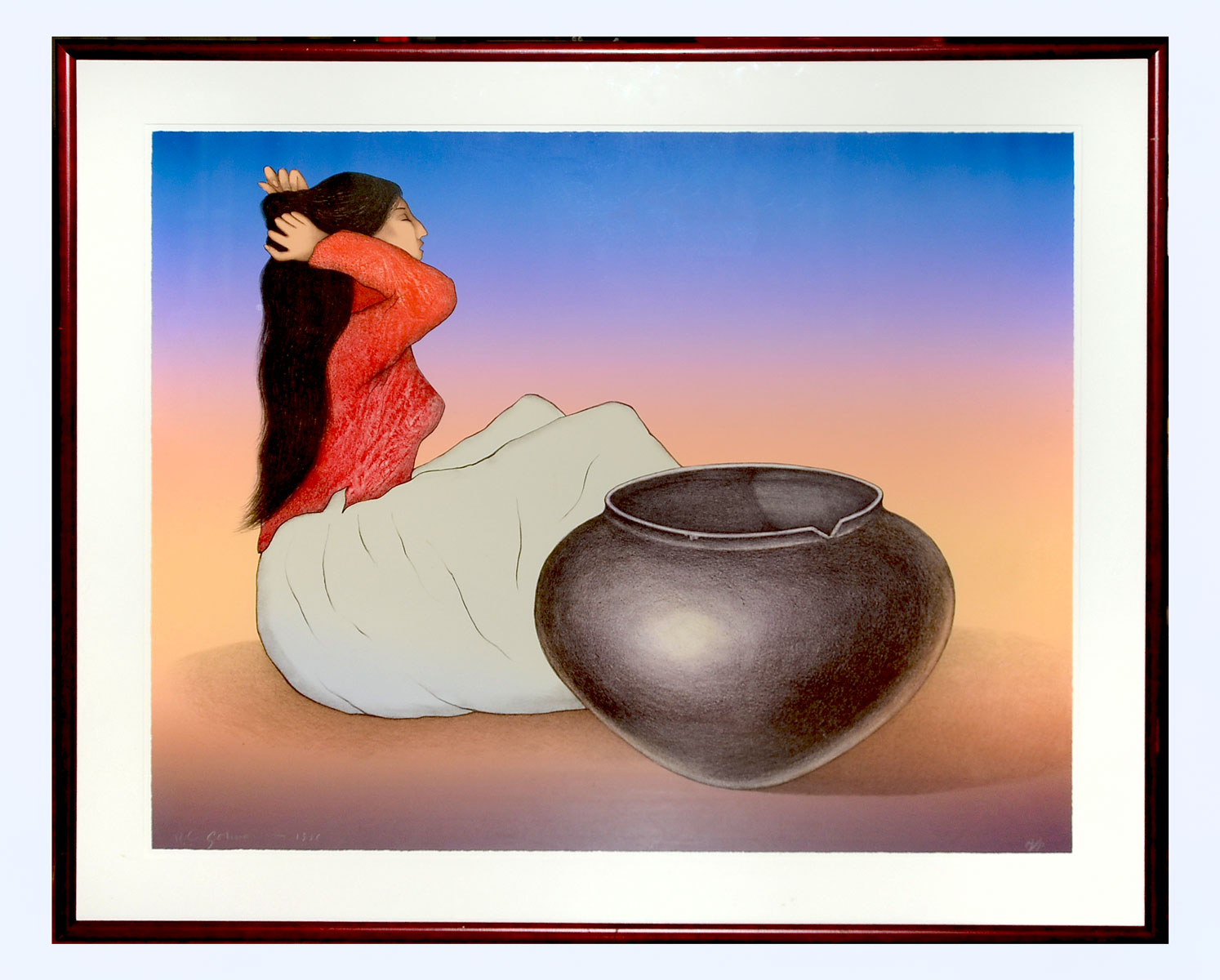 Appraisal: GORMAN R C American - ''Pueblo Jar'' Lithograph '' x