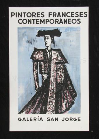 Appraisal: A vintage art exhibition poster artist Bernard Buffet Pintores Franceses