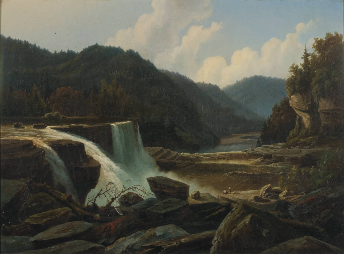 Appraisal: A VIEW OF TRENTON FALLS AMERICAN SCHOOL NINETEENTH CENTURY Oil