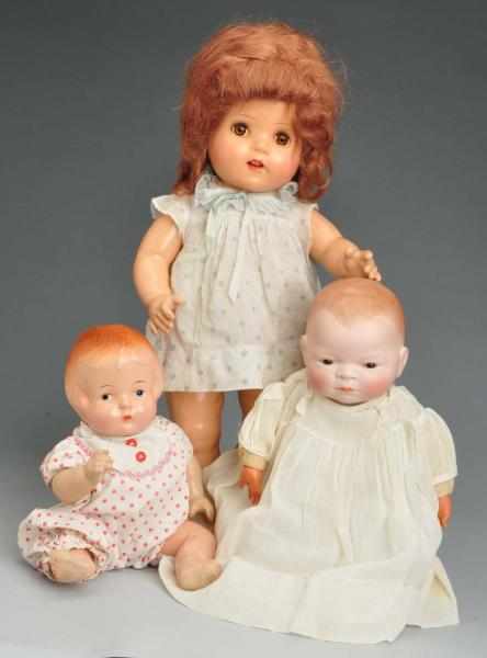 Appraisal: Lot of Baby Toddler Dolls Description Bisque head Bye-Lo Baby