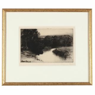 Appraisal: Seymour Haden British etching and drypoint th century signed in