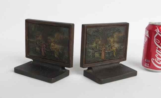 Appraisal: Pair signed Bradley and Hubbard bookends '' W '' Ht