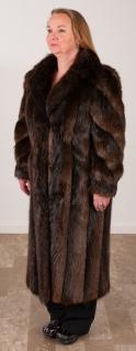 Appraisal: Vintage Beaver Coat Full Length Dark Vintage beaver coat of