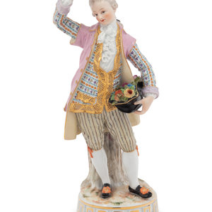 Appraisal: A Meissen Porcelain Figure of a Gentleman Late th Early