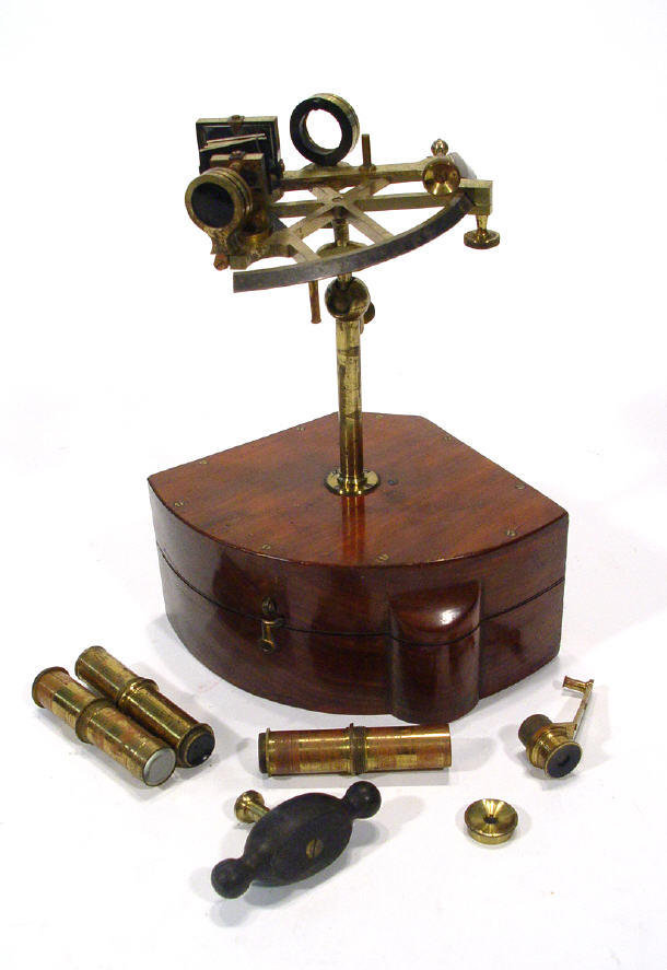 Appraisal: th Century mahogany cased marine sextant inscribed Adic Liverpool with