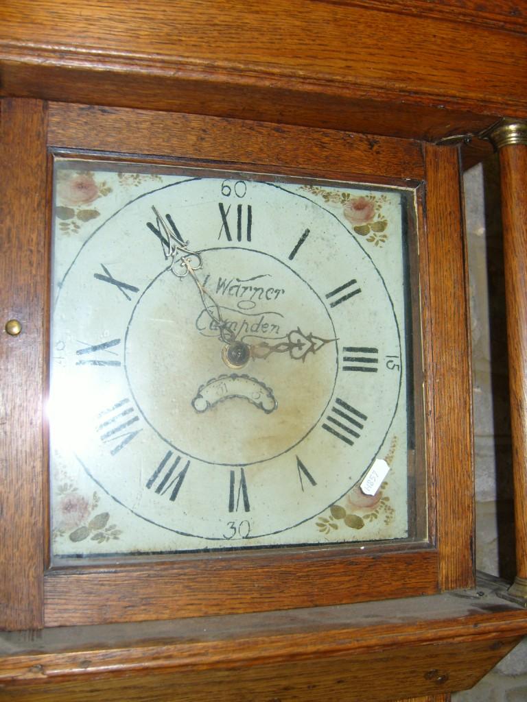 Appraisal: A th century oak longcase clock with square painted dial