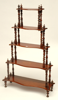 Appraisal: A TH CENTURY FIVE TIER AUSTRALIAN CEDAR WHAT NOT x