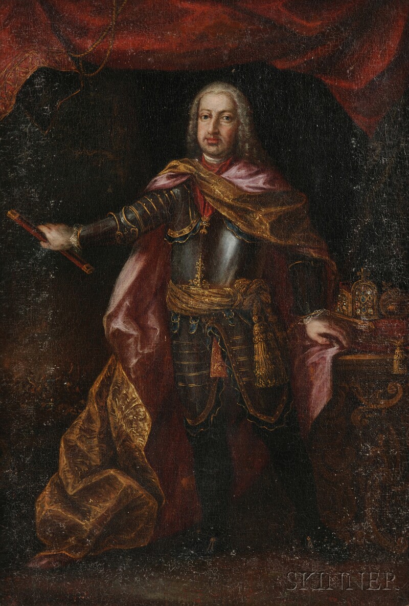 Appraisal: Continental School th Century Portrait of a Gentleman in Armor