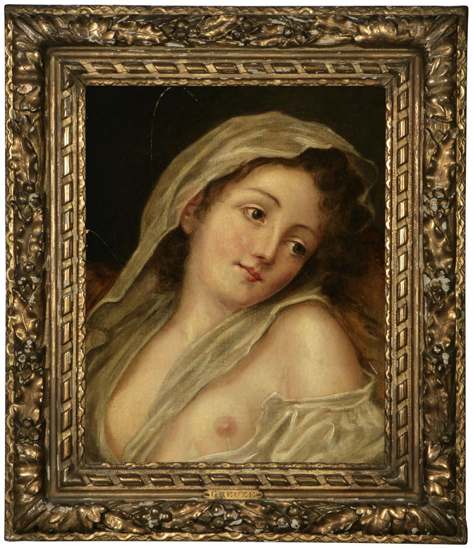 Appraisal: After Jean-Baptiste Greuze late th c Dreamer After Jean-Baptiste Greuze