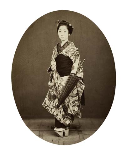 Appraisal: JAPAN Album containing vivid medium-format views of Meiji-era Japan by